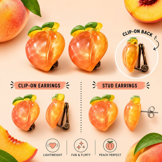 Peachy Sweet Stud Earrings (Also Available As Clip-On Earrings)