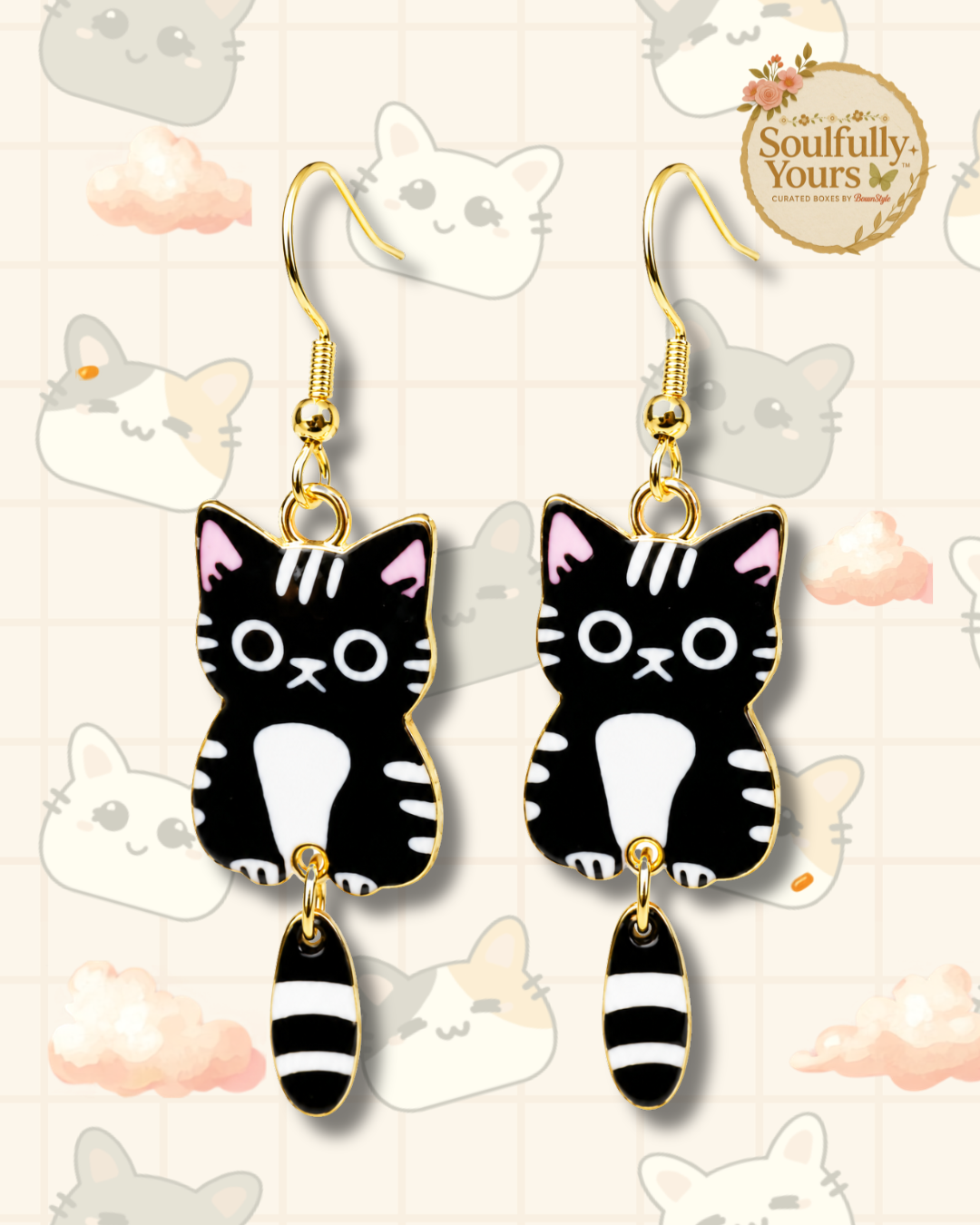 Purrfect Kitty Dangle Earrings