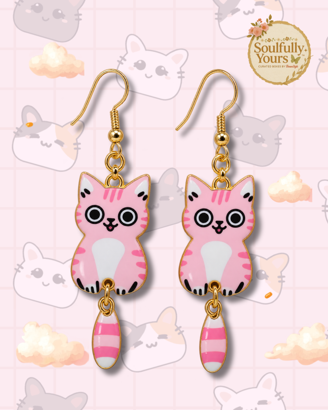 Purrfect Kitty Dangle Earrings
