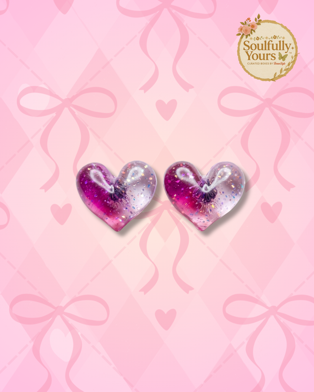 💕 Sweetheart Sparkle Heart Studs