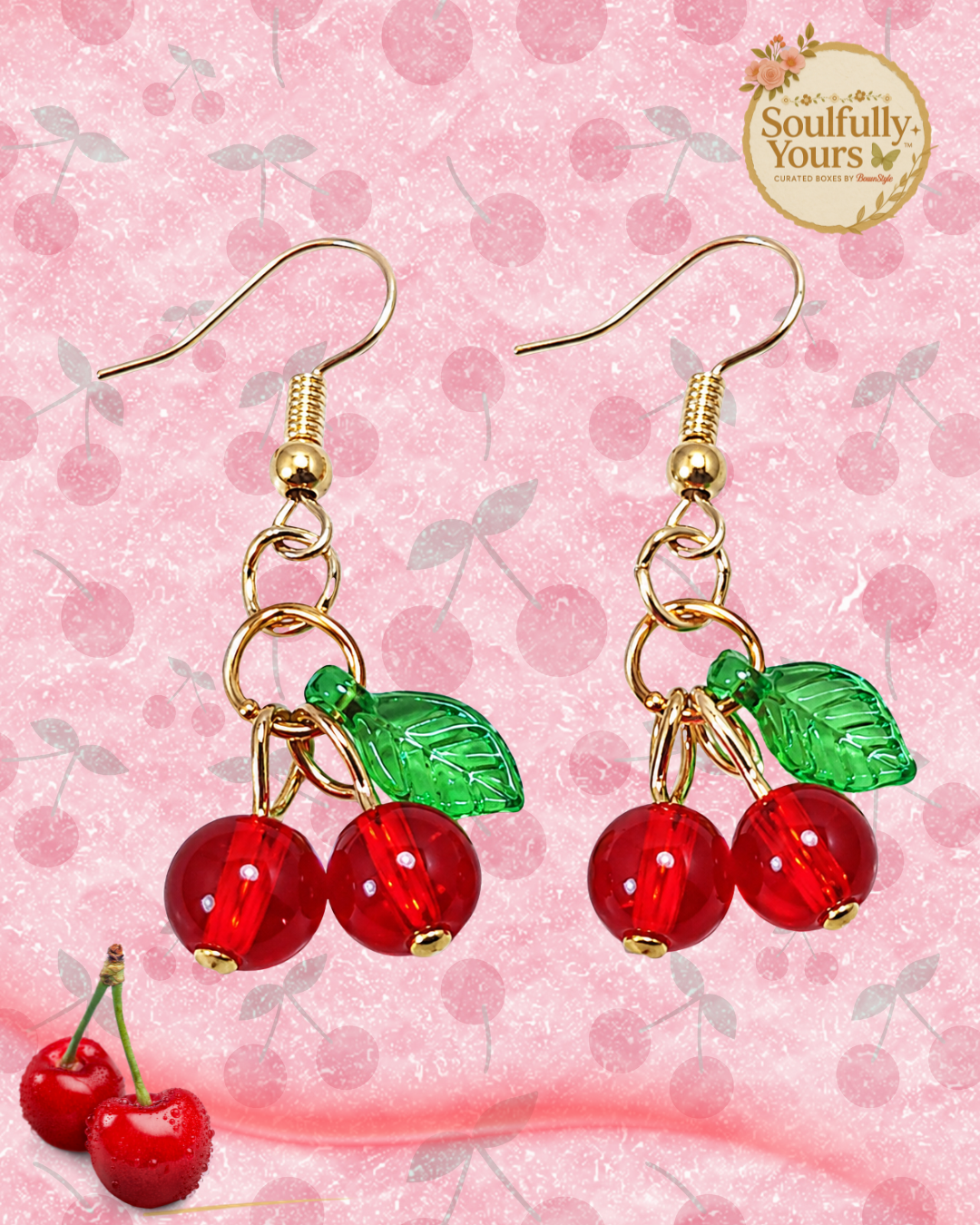Ruby Cherry Earrings