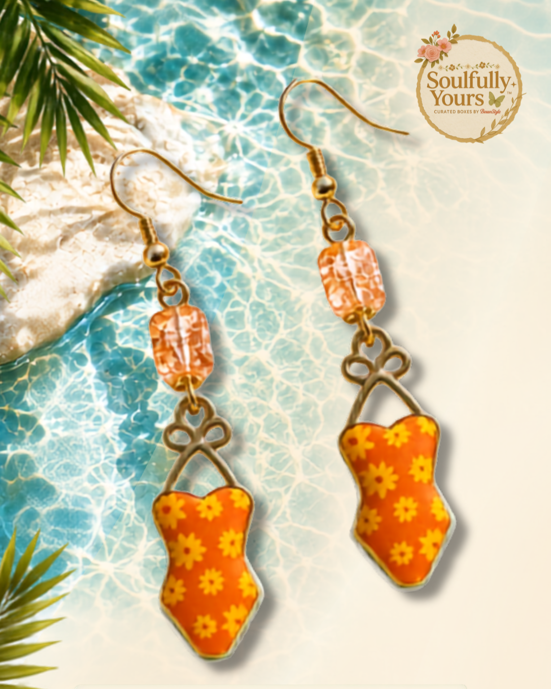 Sun-Kissed Swimsuit Dangle Earrings (Colors Vary)