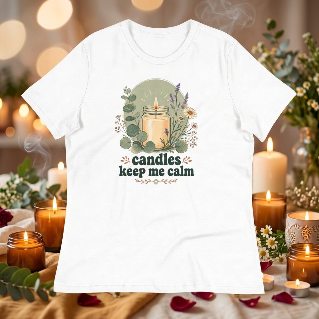*NEW DROP!* "Candles Keep Me Calm" Relaxed T-Shirt