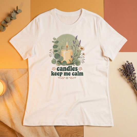 *NEW DROP!* "Candles Keep Me Calm" Relaxed T-Shirt